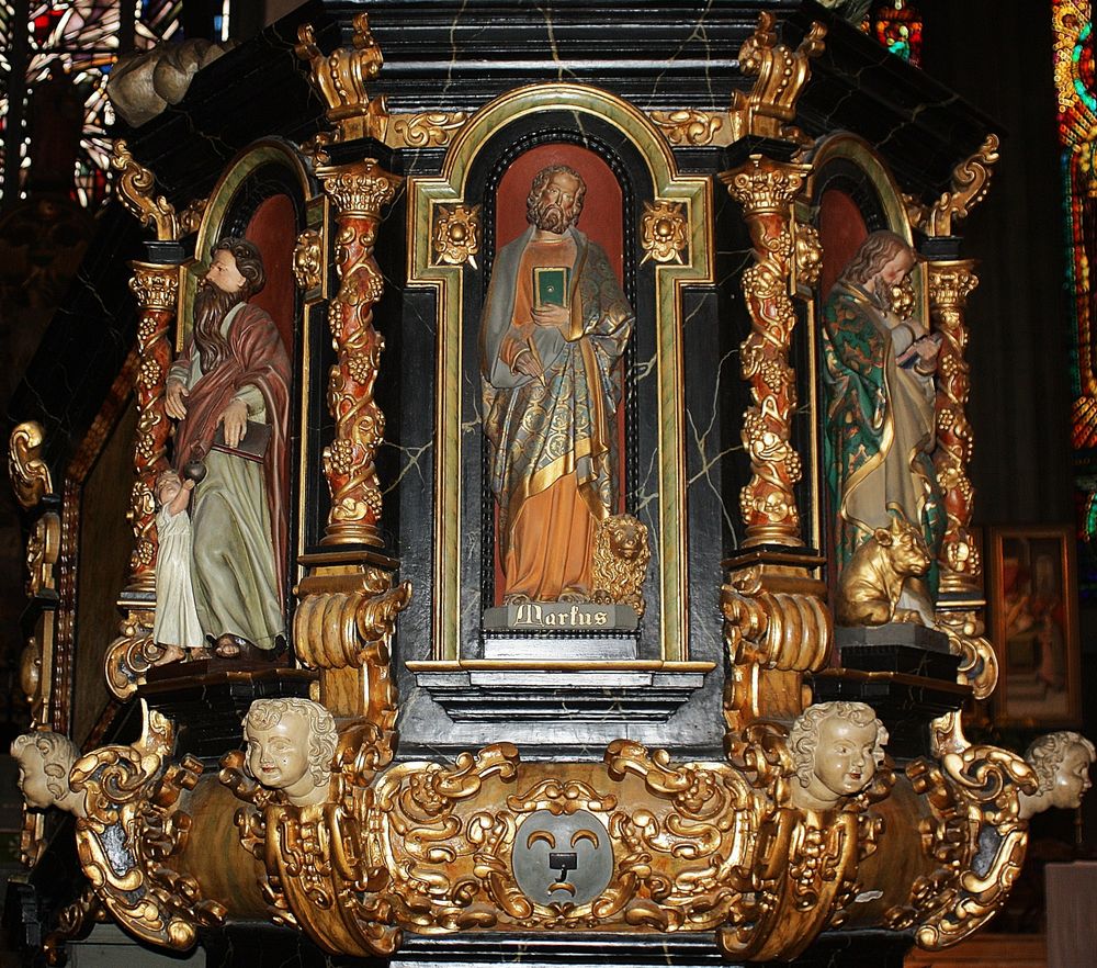 Barocke Kanzel von 1668 in der Kirche St. Walburga Werl