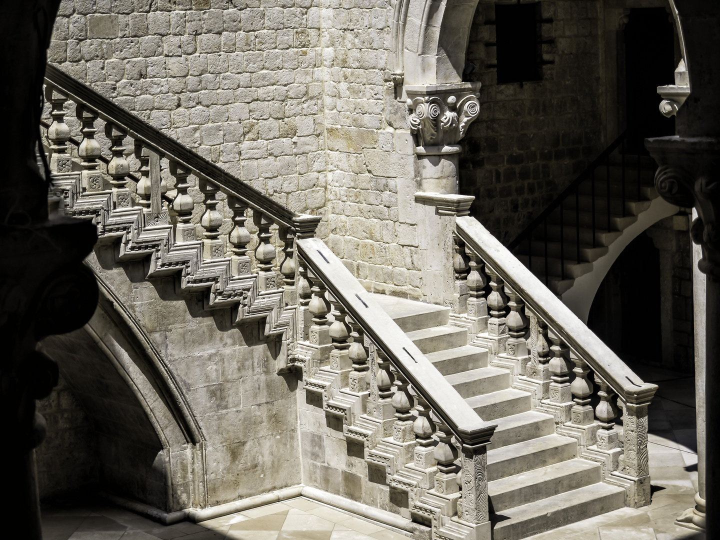 Barocke Treppe im Rektorenpalast (Knezev Dvor), Dubrovnik