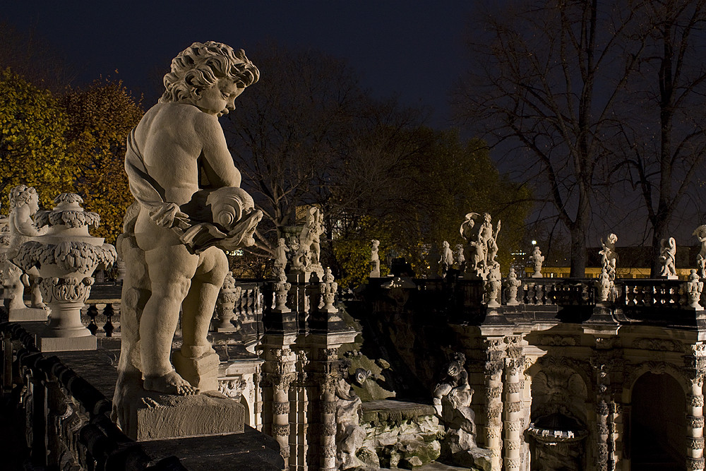 barockes Dresden bei Nacht