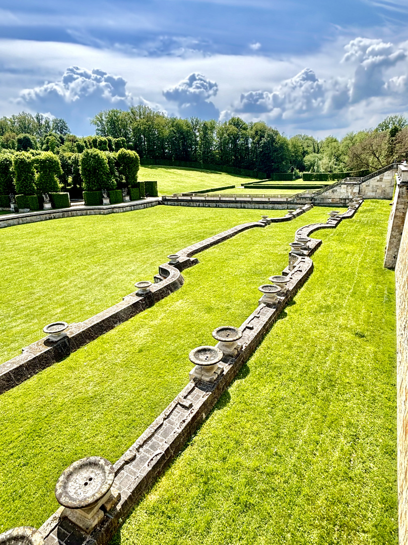 Barockgarten Grosssedlitz mit Wolken