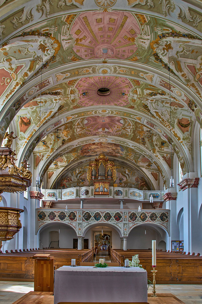 Barockkirche Hartkirchen an der Donau - Blick zur Empore...