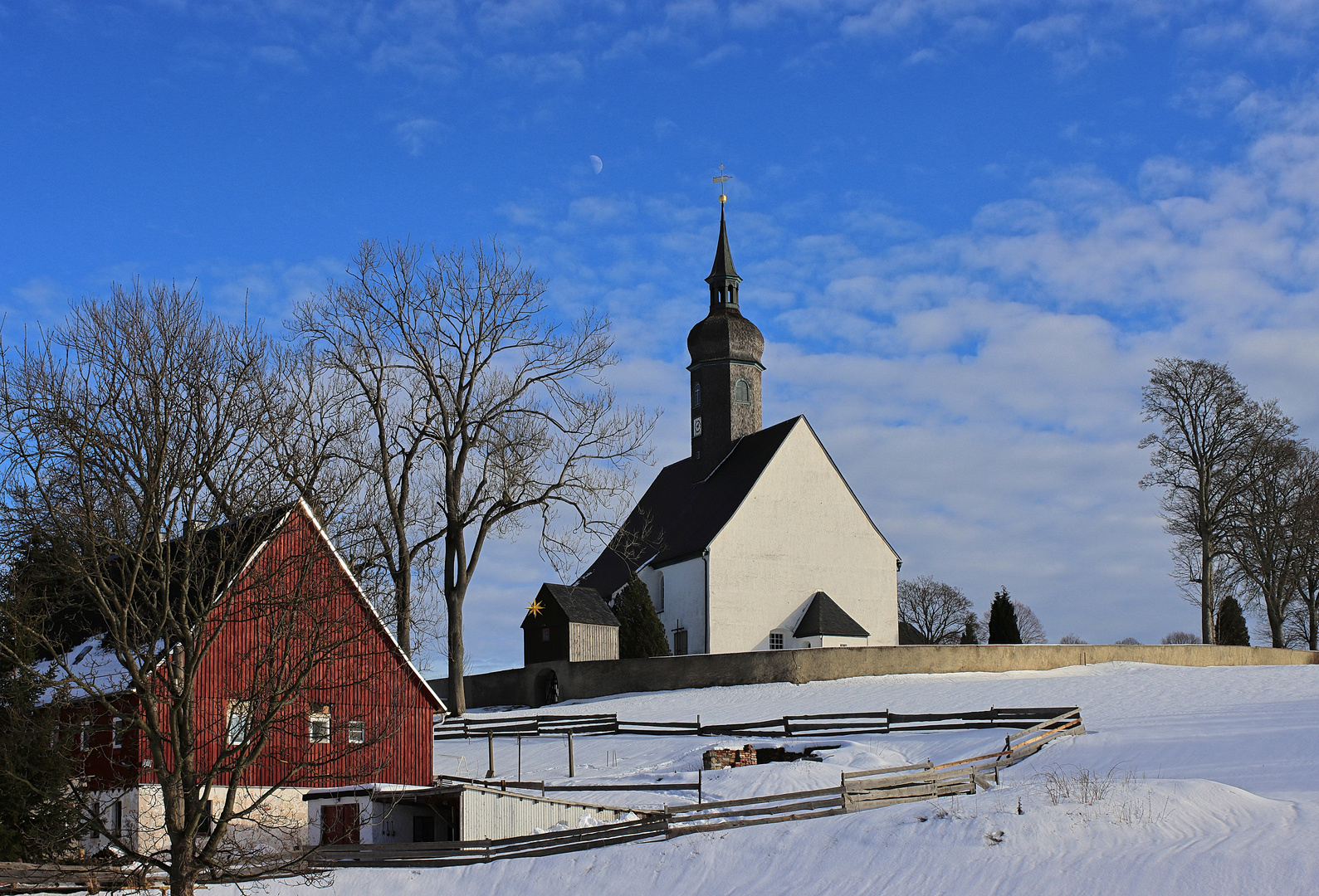 ...Barockkirche im Schnee...