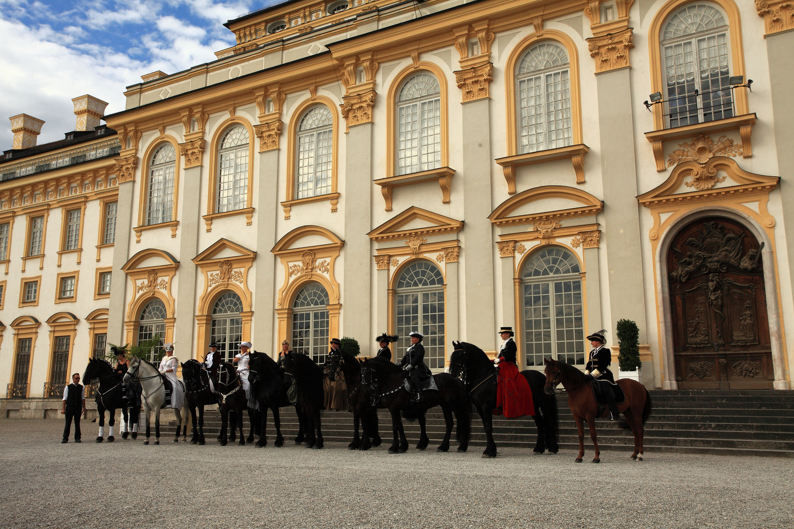 Barockreiter vor dem Schloß Oberschleißheim