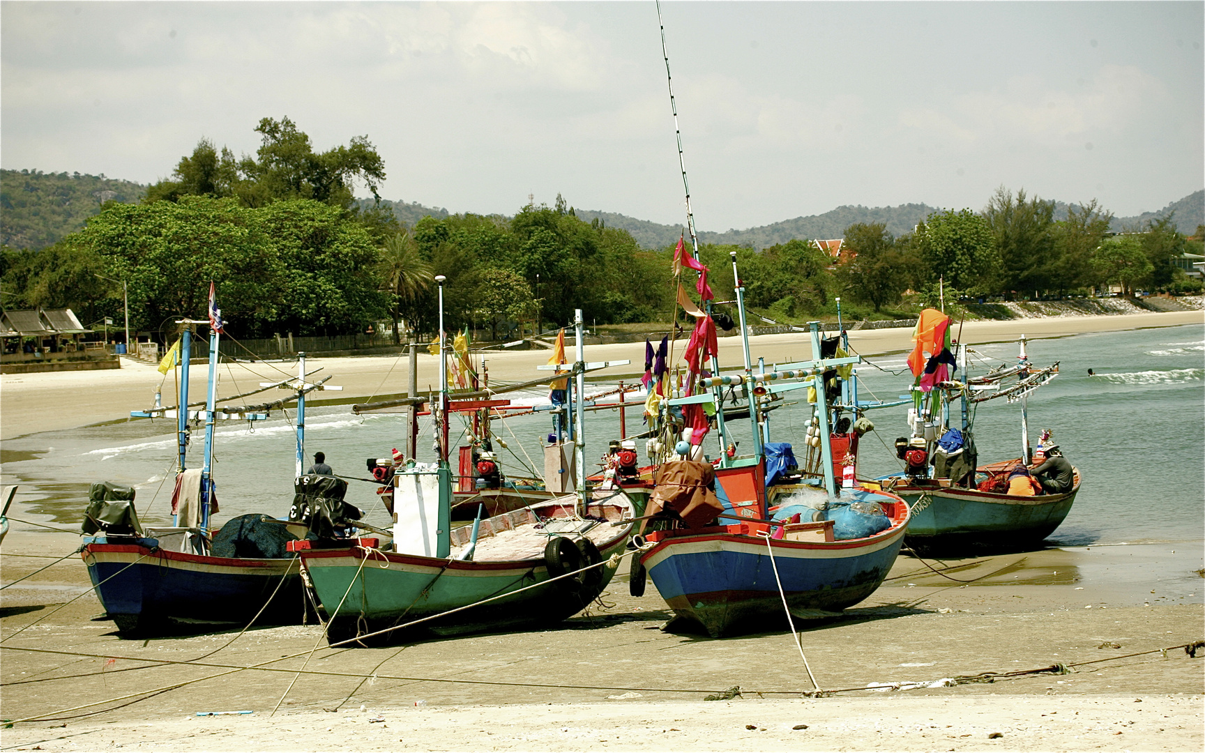 barques de pêcheurs de Khao Tao