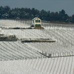 Barr, letztes Winter. Das Mairehiesel auf den Kirchberg