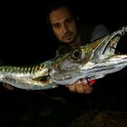 Barracuda und Angler