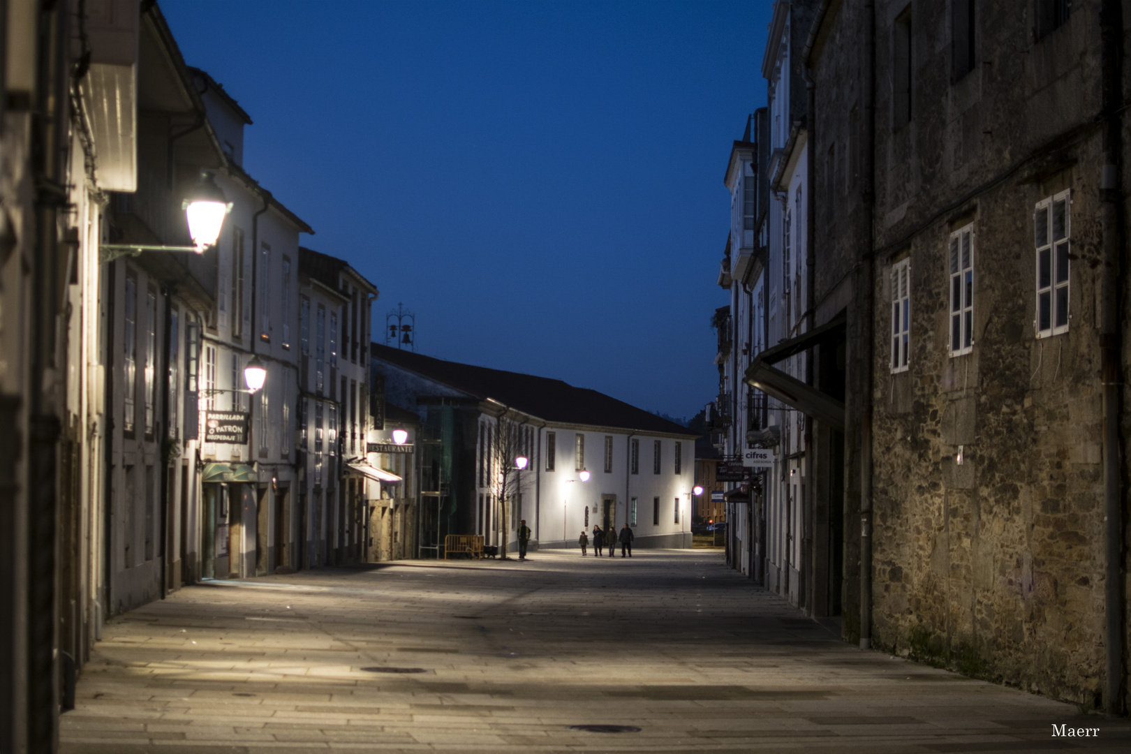 Barrio antiguo en Santiago de Compostela