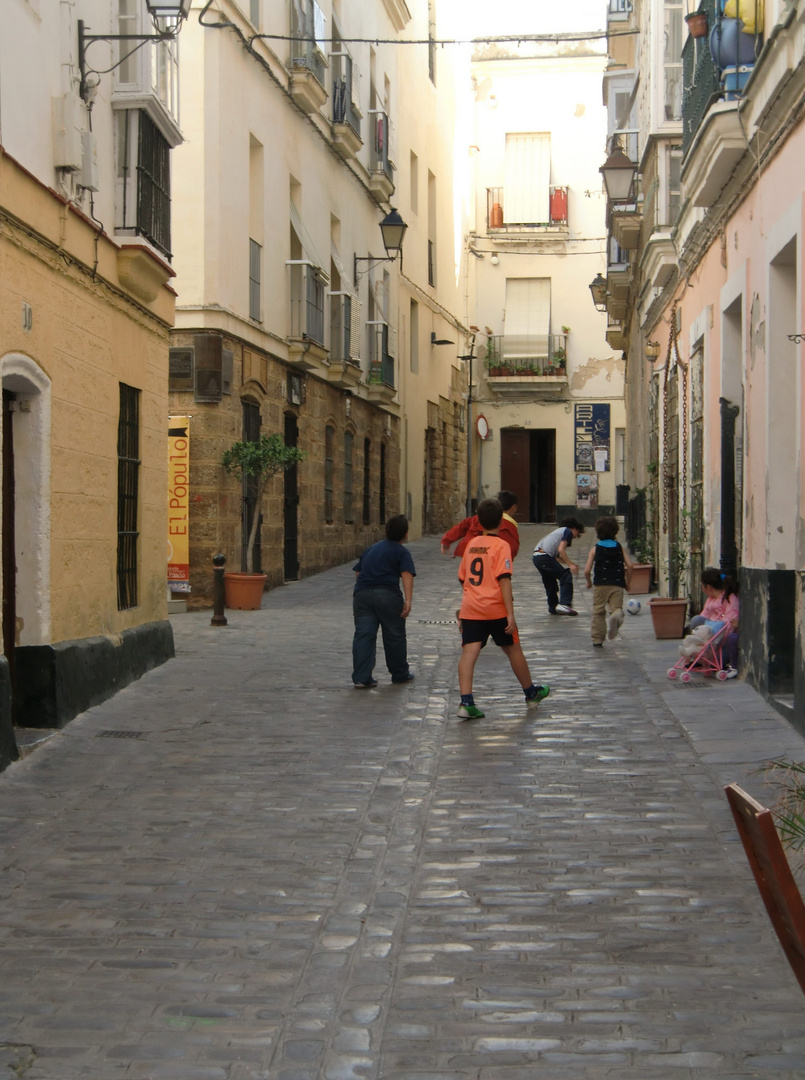 Barrio del Populo in Cadiz, Andalusien