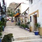 Barrio Sta. Cruz de Alicante - Al fondo Castillo de Sta. Bárbara