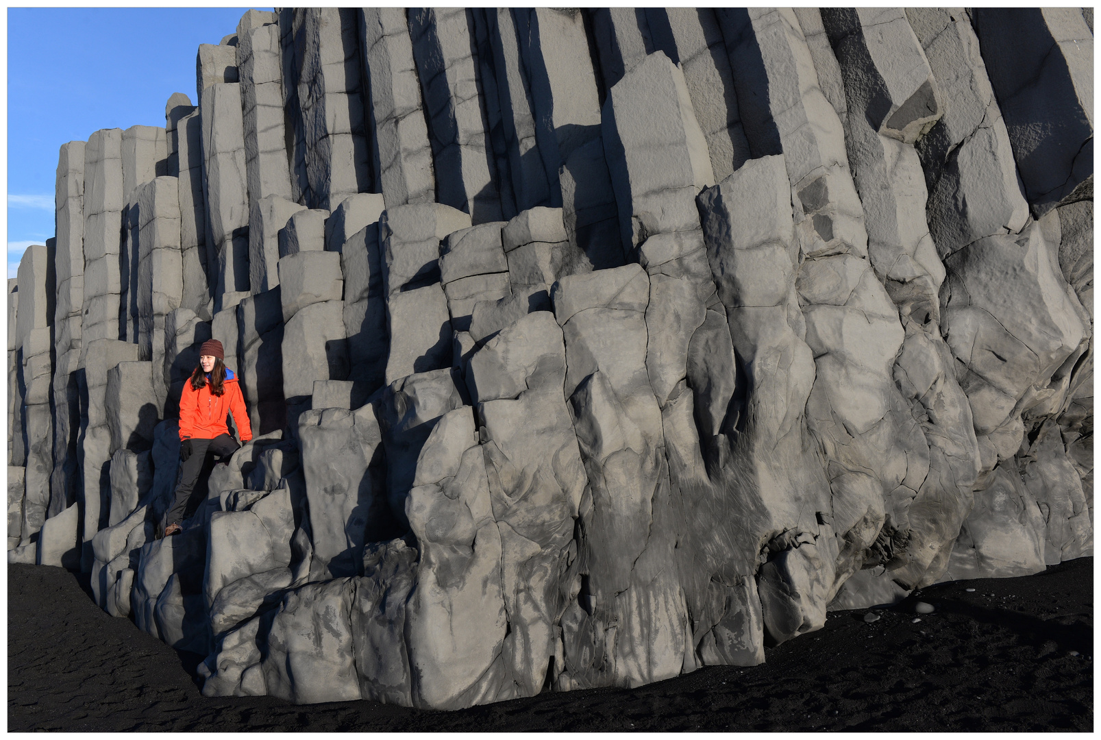 Basalt an der Reynisfjara Black Sand Beach.