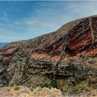  Basaltlavaströme auf Porto Santo im Atlatik