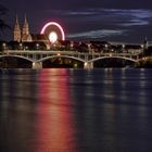 Basel am Rhein mit Riesenrad