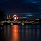 Basel am Rhein während Herbstmesse 2012