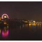 Basel bei Nacht an der Herbstmesse