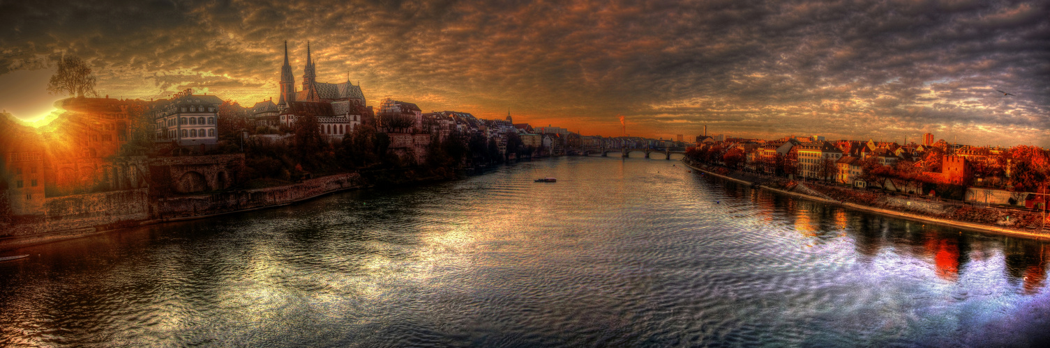 Basel bei Sonnenuntergang