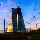 Basel - die Rochetowers in der Abendsonne