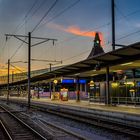 Basel SBB zur blauen Stunde