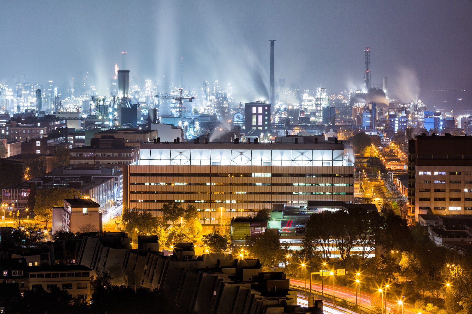 BASF / Blick vom Rathauscenter Ludwigshafen