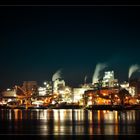 BASF Hafen bei Nacht
