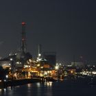 BASF: Hafen bei Nacht