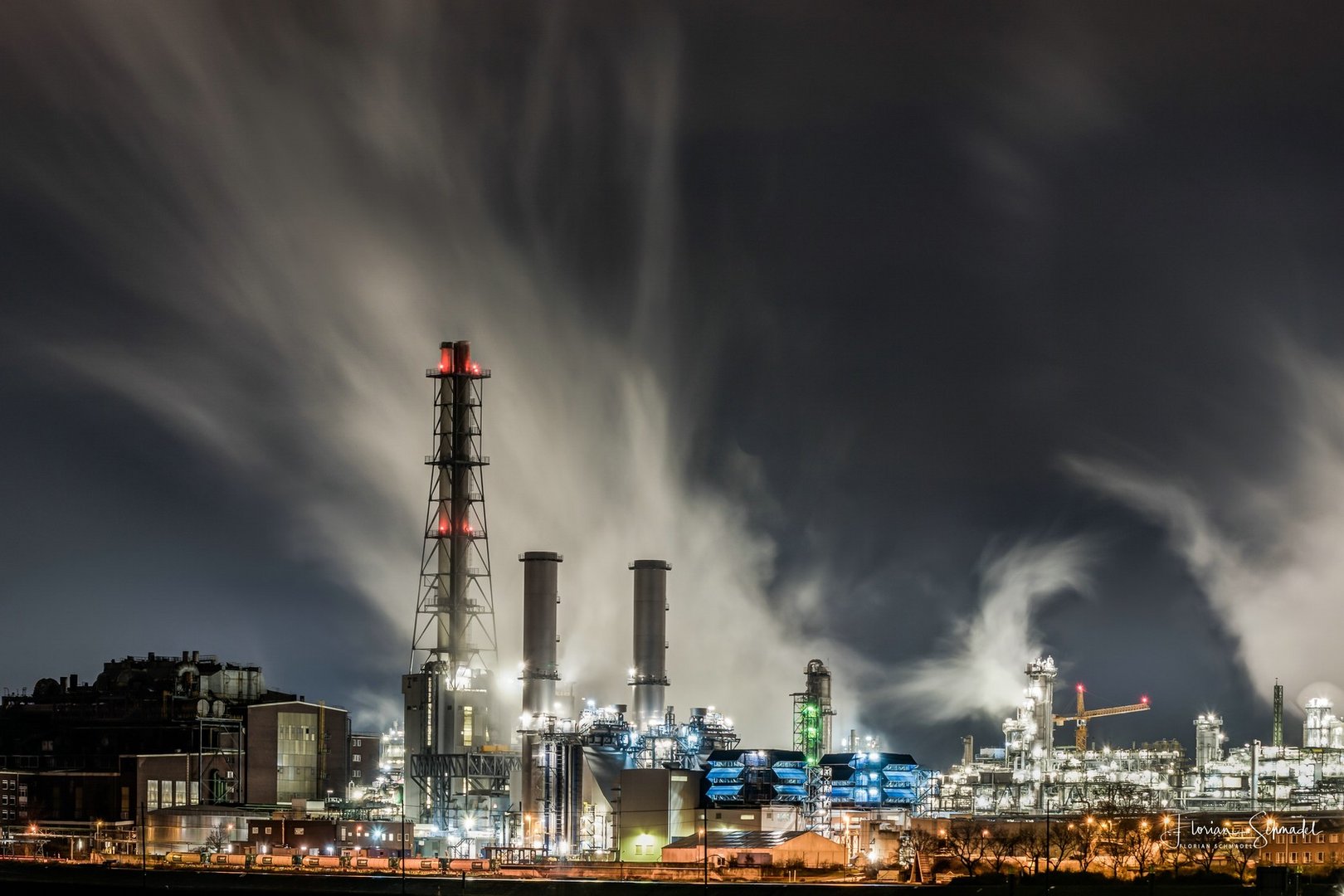 BASF_27_12_2017 Foto & Bild | industrie und technik, industrie nachts ...