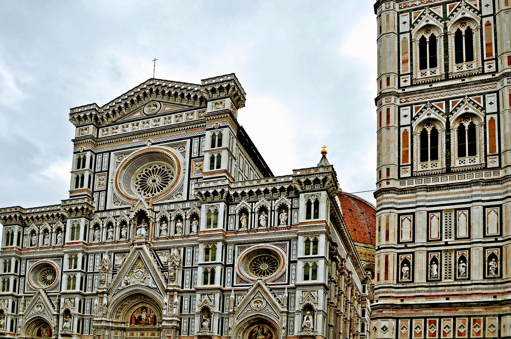 Basilica di Santa Maria del Fiore Façade and Giotto's Campanile, Florence