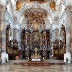 Basilika St. Alexander und St. Theodor Ottobeuren Blick in den Chor