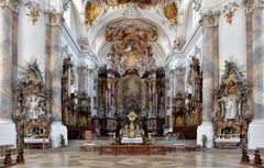 Basilika St. Alexander und St. Theodor Ottobeuren Blick in den Chor