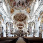 Basilika St. Alexander und St. Theodor Ottobeuren Blick ins Hauptschiff