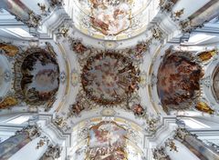 Basilika St. Alexander und St. Theodor Ottobeuren Fresken um die Vierungskuppel