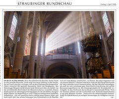 Basilika St. Jakob Straubing Strahlengang Westfenster