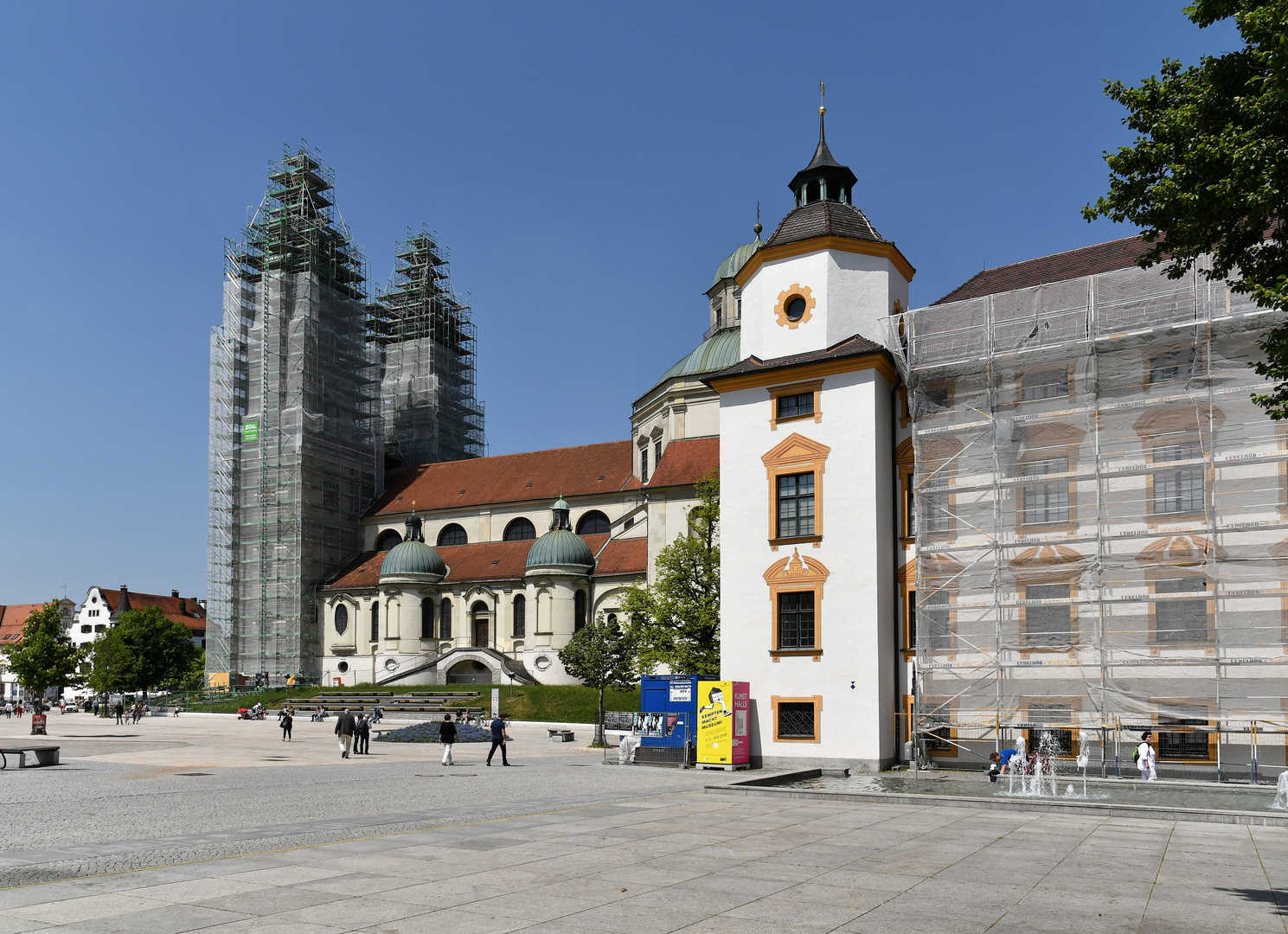 Basilika St. Lorenz ,teilweise eingerüstet, Kempten