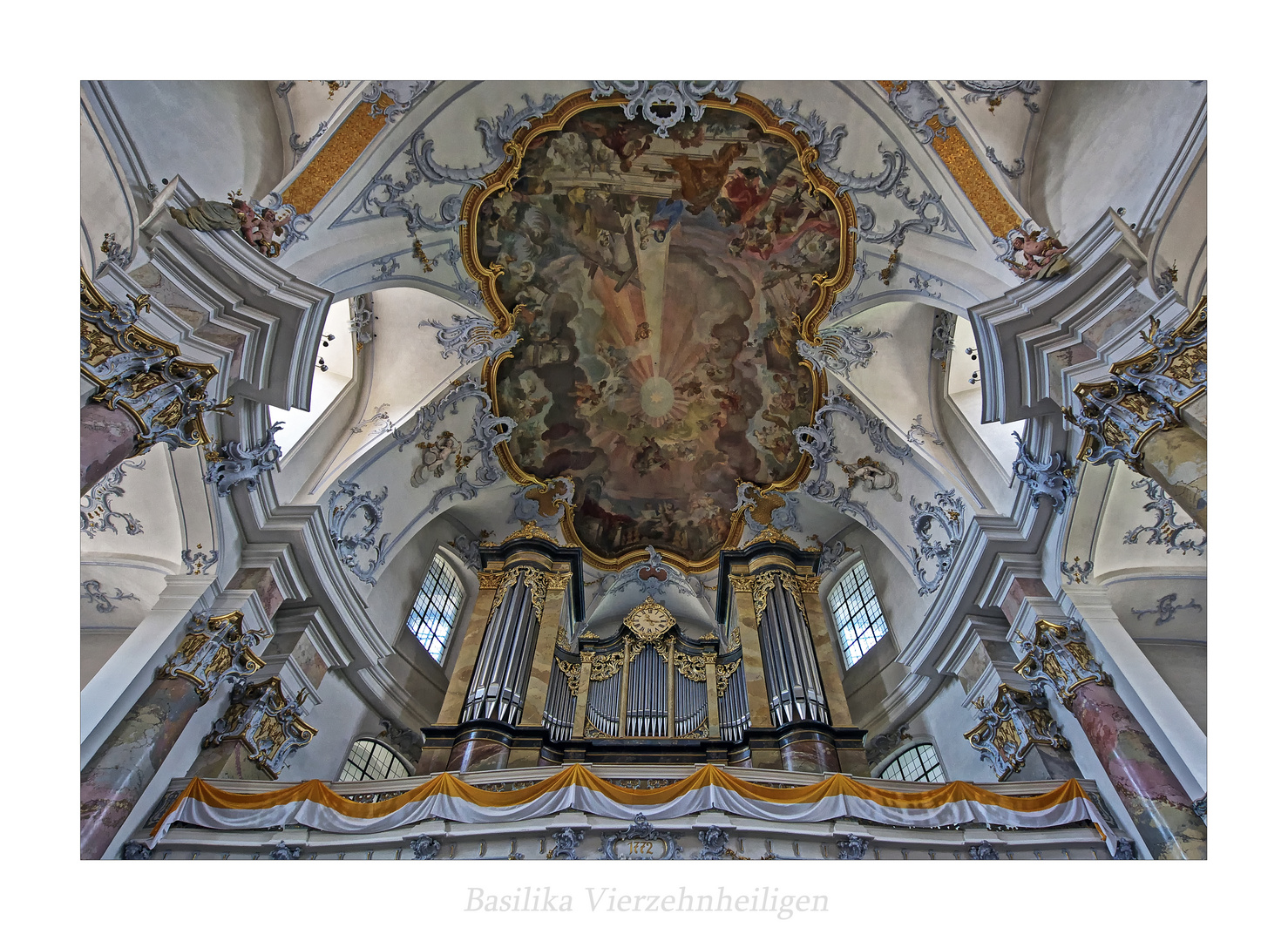 Basilika Vierzehnheiligen " Blick zur Orgel aus meiner Sicht..."