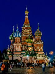 Basilius-Kathedrale Moskau bei Nacht