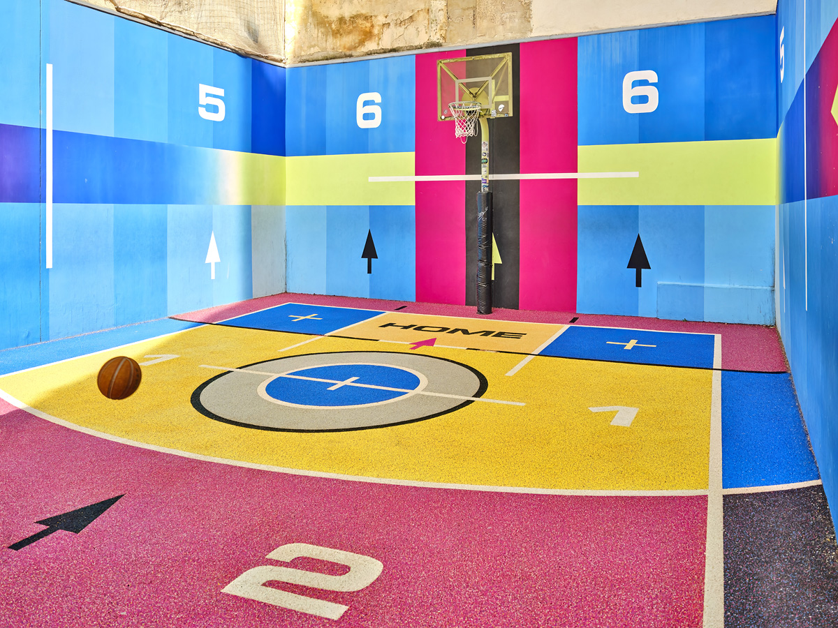 Basketballplatz mitten in Paris