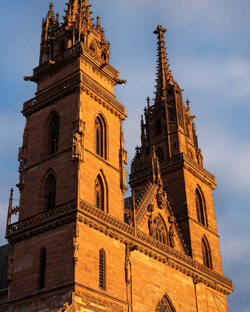 Basler Münster in der Abendsonne