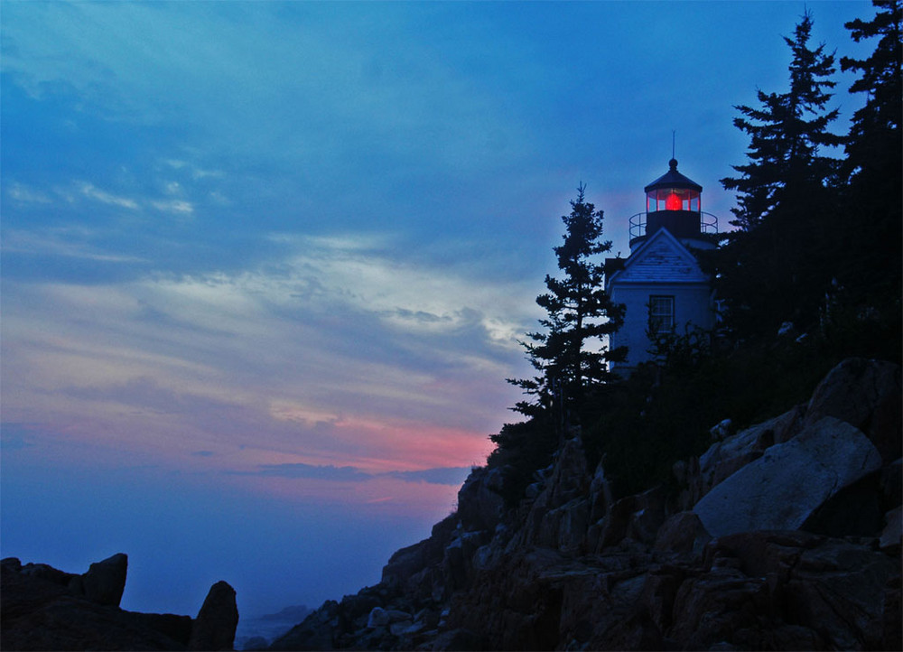 Bass Harbor Light at Dusk