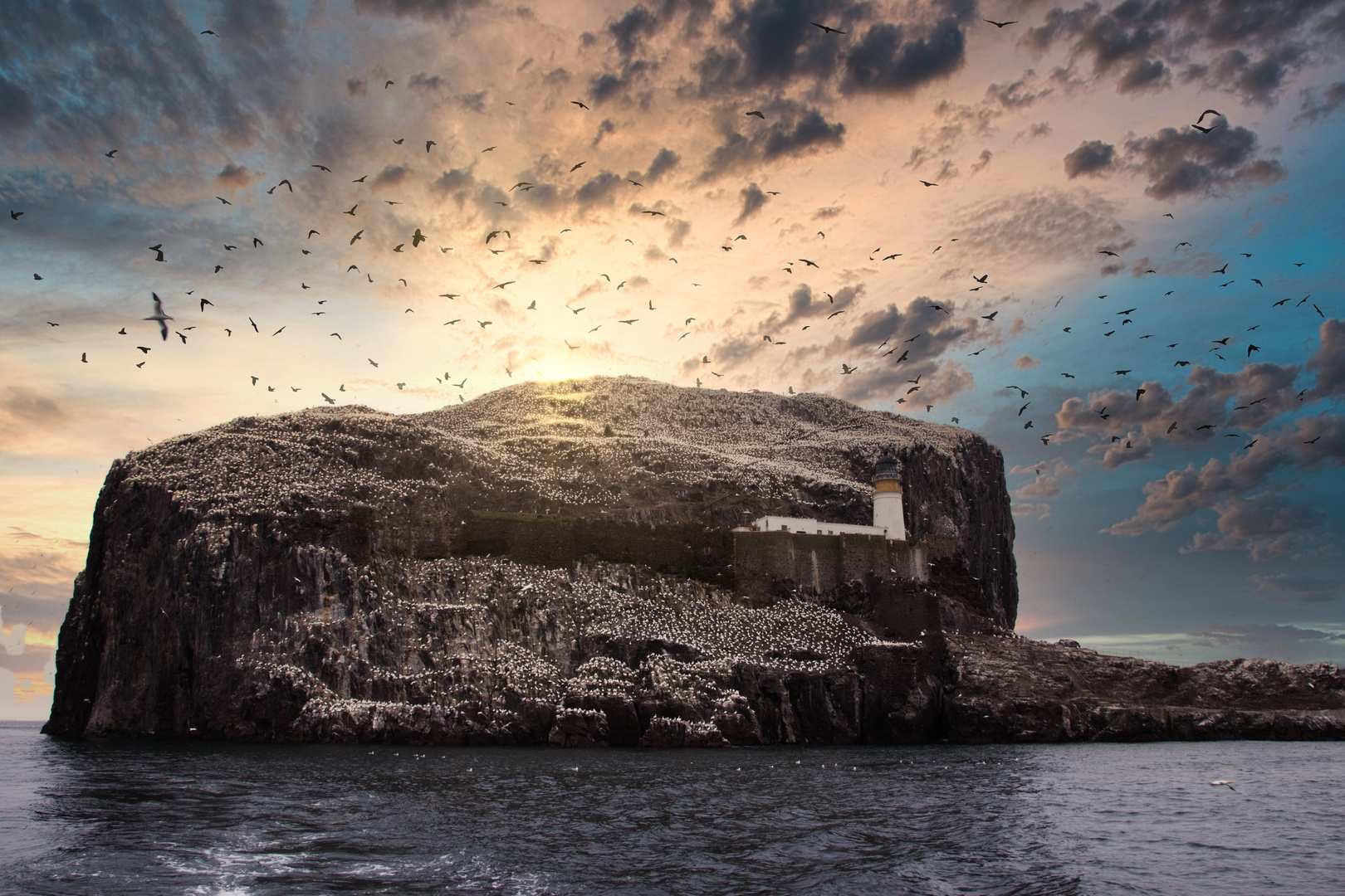 Bass Rock Sonnenuntergang