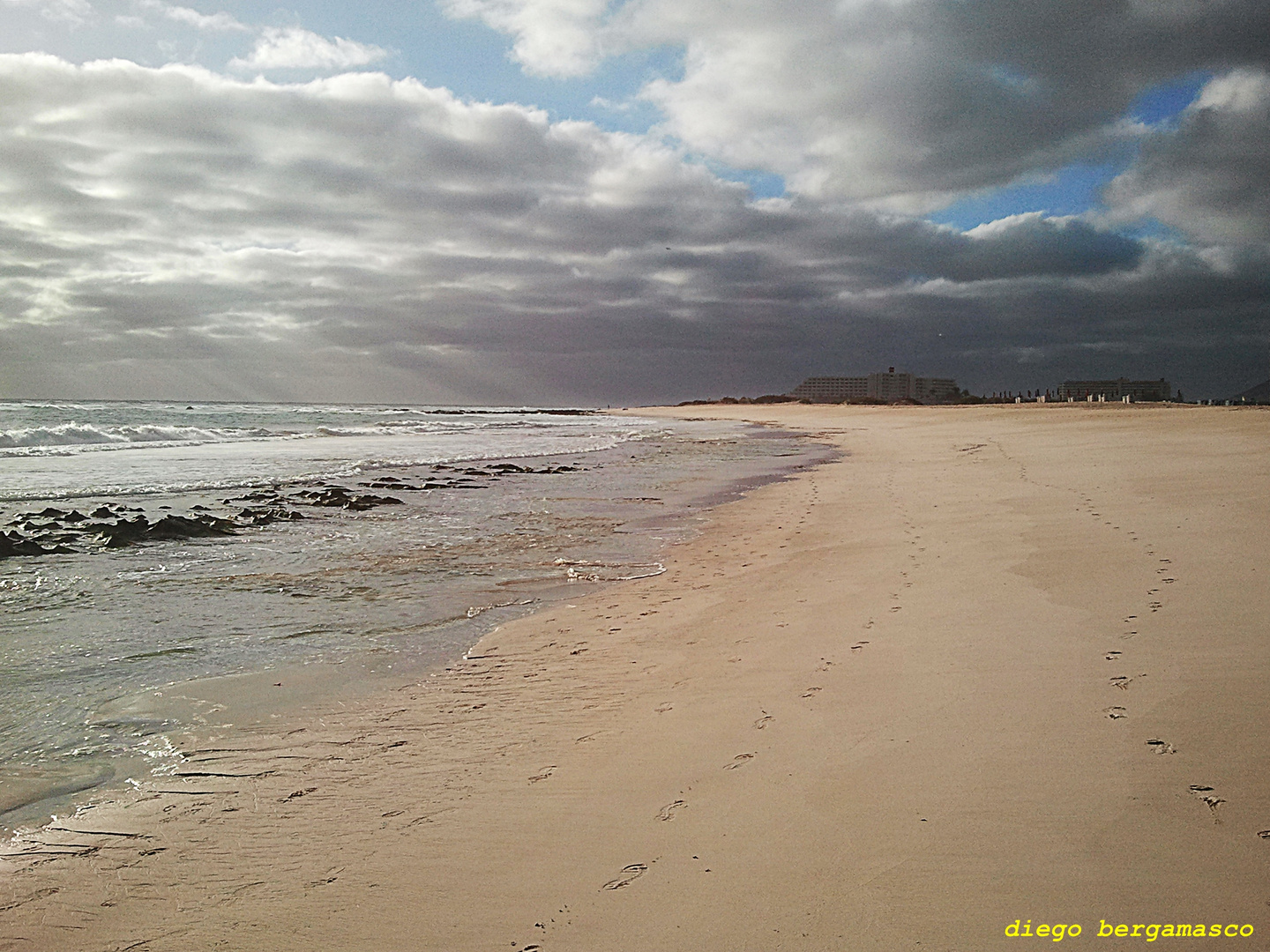 Bassa marea..Grande Playa a Corralejo