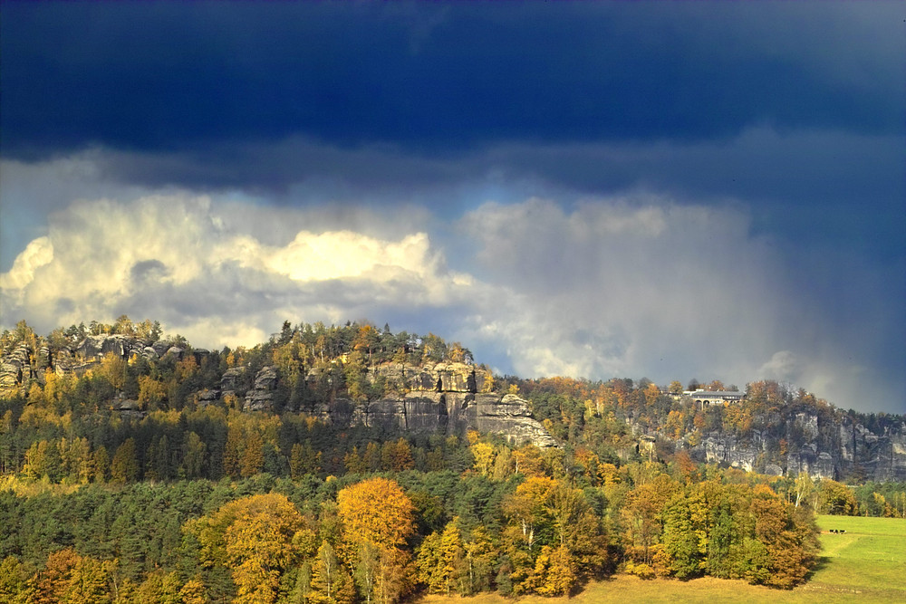 Bastei aus Richtung Struppen