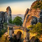 Bastei bei den ersten Sonnenstrahlen