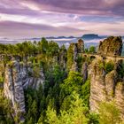 Bastei bei Sonnenaufgang HDR - Elbsandsteingebirge