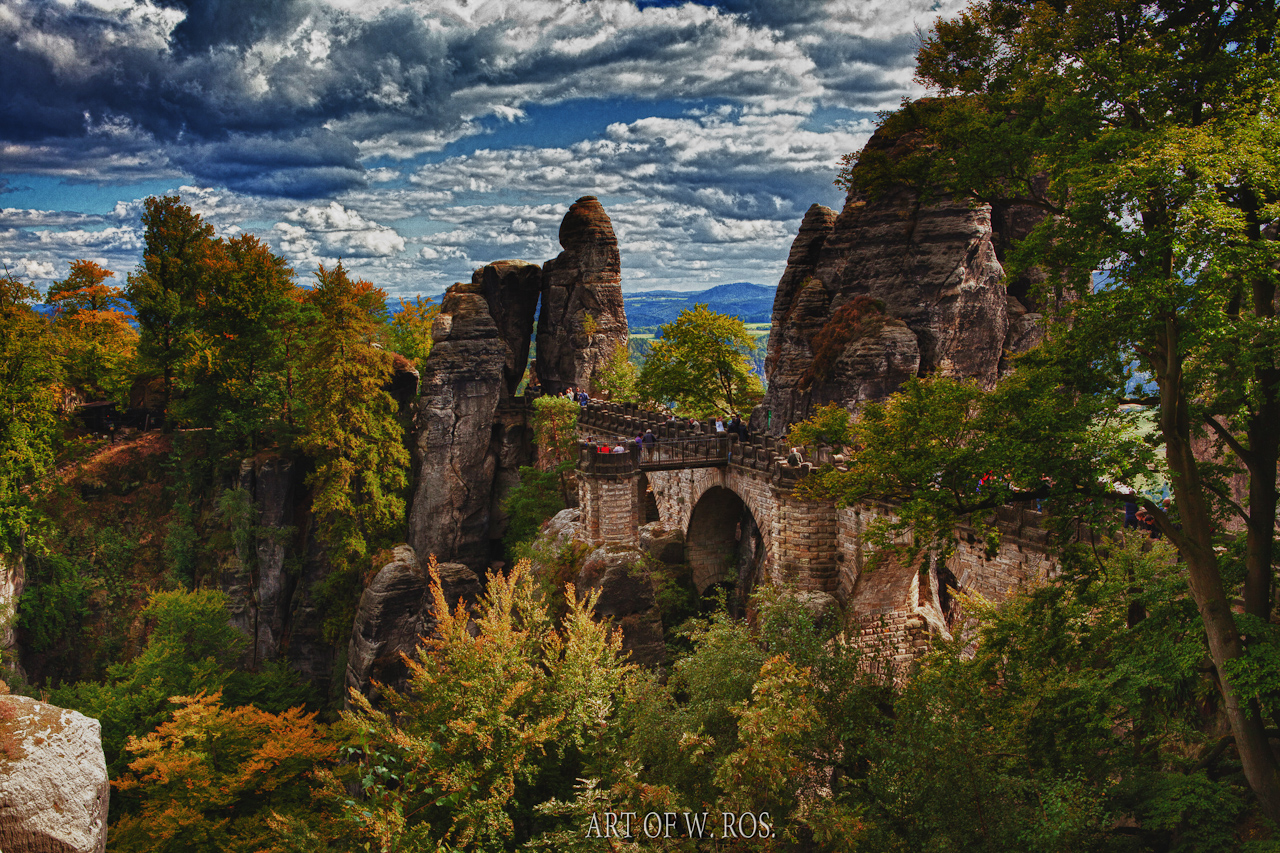 Bastei Brücke in der sächsischen Schweiz