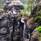 Bastei Felsen im Nebel 1