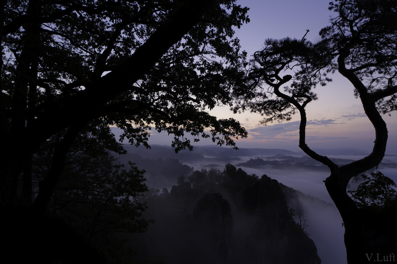 Bastei im Nebel