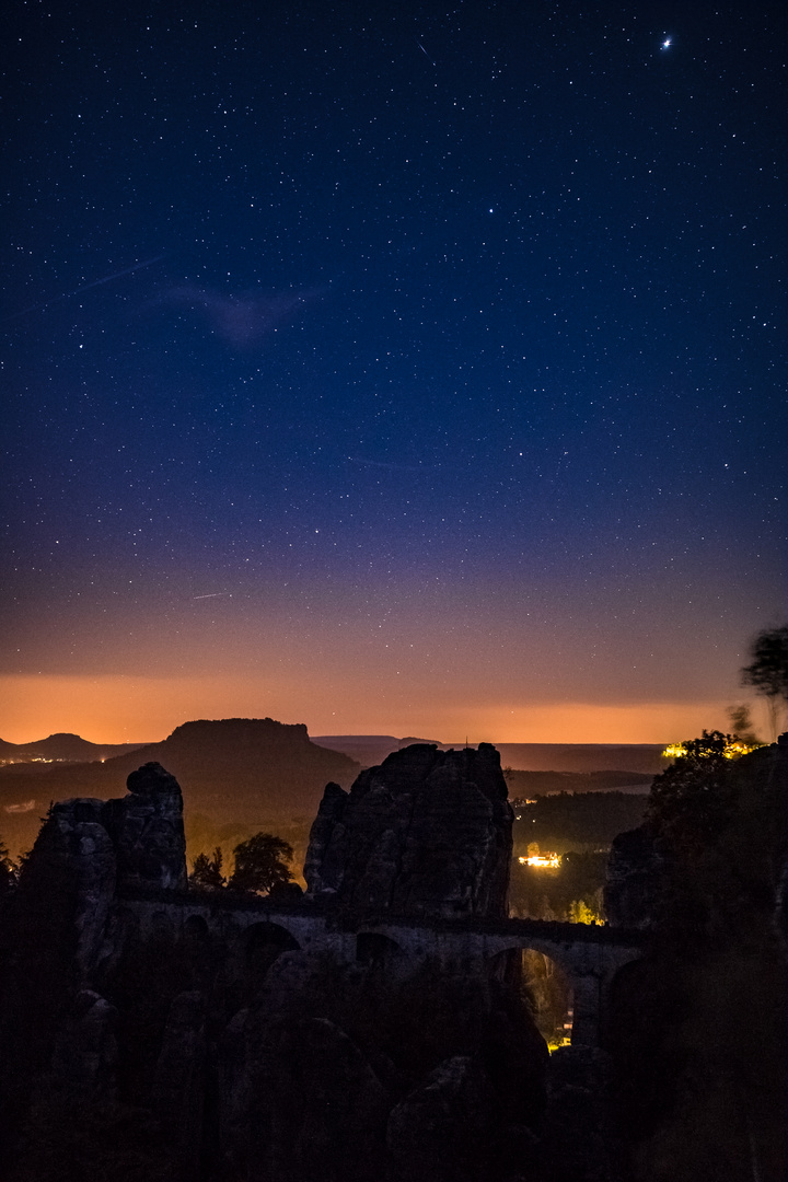 Bastei in der Nacht