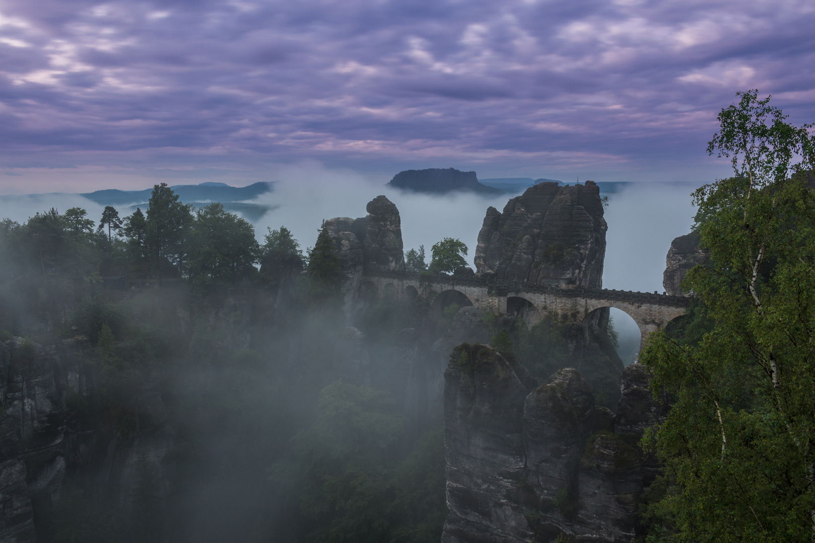 Bastei in Detail 04:30 O'Clock in the morning