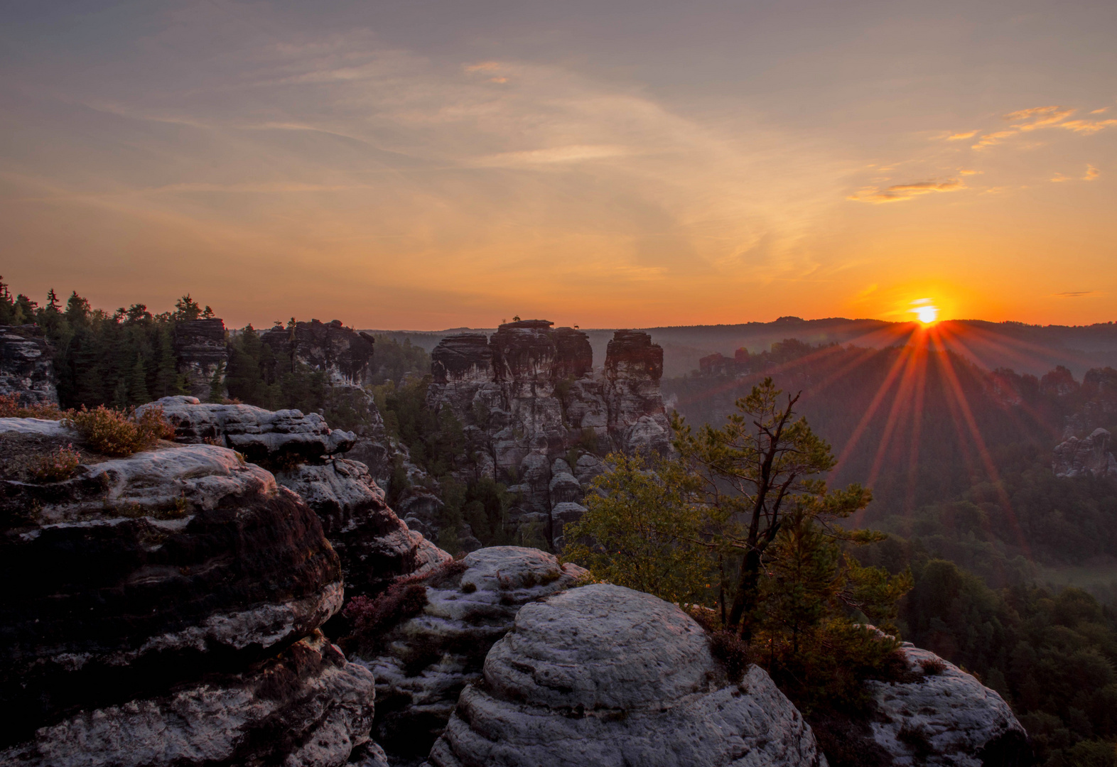 Bastei morgens um 5 Uhr