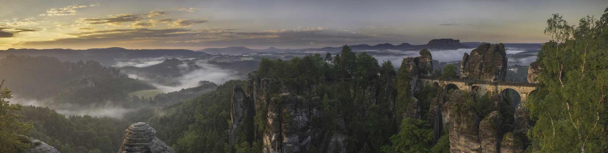 Bastei-Panorama vom Ferdinandstein