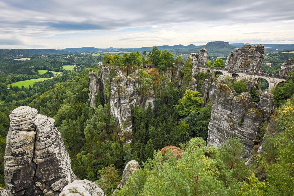 Bastei unter der Wolkendecke